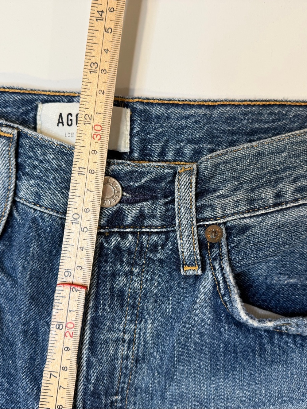 Agolde Riley High-Rise Straight Crop Jeans in Frequency Size 25 - Picture 10 of 10